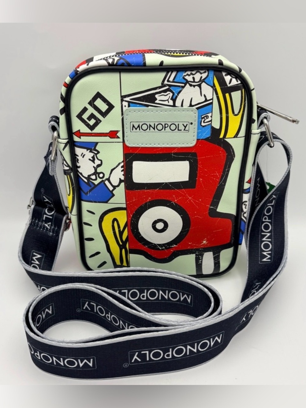 Buckle Down Graphic Monopoly Crossbody Bag NWT